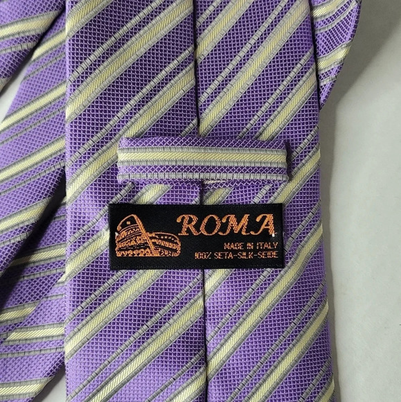 ROMA Men's Necktie made in Italy - Picture 7 of 7